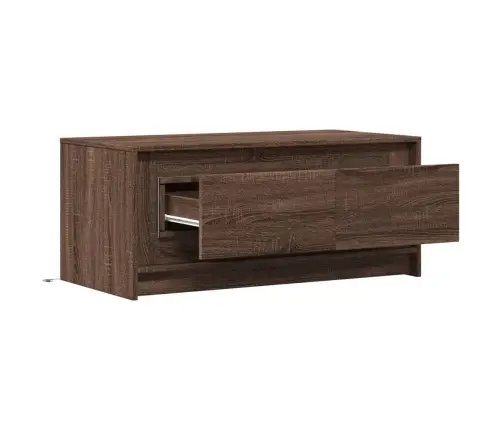 Kavos Staliukas Su Led Lemputėmis, Rudas Ąžuolo, Mediena