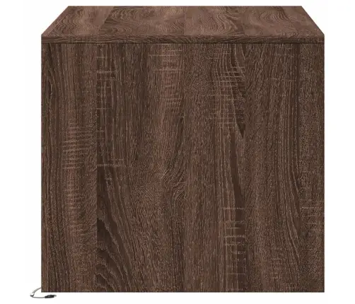 Kafijas Galdiņš Ar Led Gaismām, Brūna Ozola, Inženierijas Koks Vidaxl