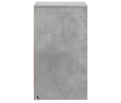 Naktinės Spintelės Su Led Lemputėmis, 2Vnt., Betono, Mediena