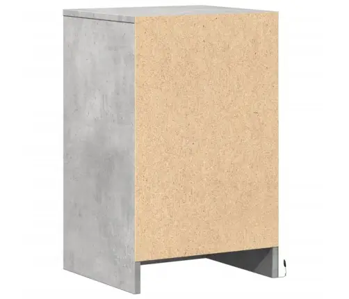 Naktinės Spintelės Su Led Lemputėmis, 2Vnt., Betono, Mediena