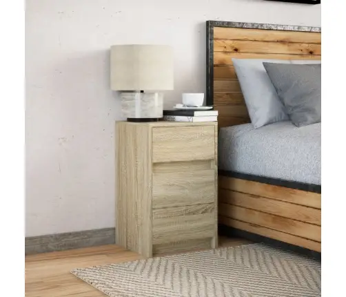 Skapītis Ar Led Apgaismojumu, Ozolkoka Krāsā, Inženierijas Koks Vidaxl