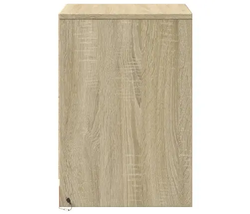 Naktsskapīši Ar Led, 2 Gab., Ozolkoka Krāsā, Inženierijas Koks Vidaxl