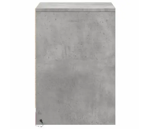 Naktsskapīši Ar Led, 2 Gab., Betona Pelēki, Inženierijas Koks Vidaxl