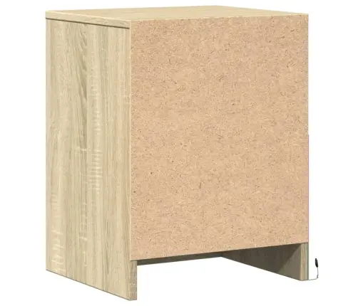 Öökapid Led-Valgustusega 2 Tk, Sonoma Tamm, Tehispuit