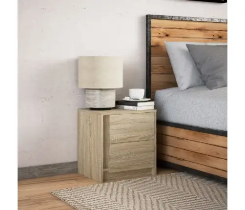 Öökapid Led-Valgustusega, Sonoma Tamm, Tehispuit