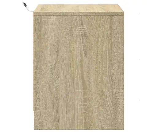 Öökapid Led-Valgustusega, Sonoma Tamm, Tehispuit