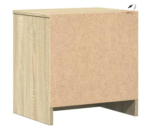 Öökapid Led-Valgustusega, Sonoma Tamm, Tehispuit