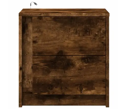 Naktsskapīši Ar Led, 2 Gab., Ozolkoka Krāsā, Inženierijas Koks Vidaxl