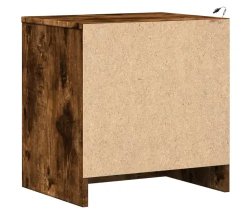 Naktsskapīši Ar Led, 2 Gab., Ozolkoka Krāsā, Inženierijas Koks Vidaxl