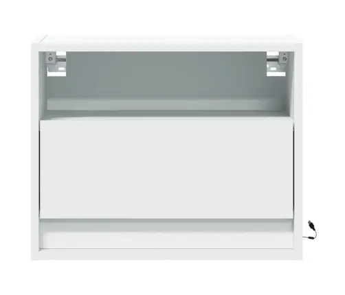 Prie Sienos Montuojama Naktinė Spintelė Su Led, Balta