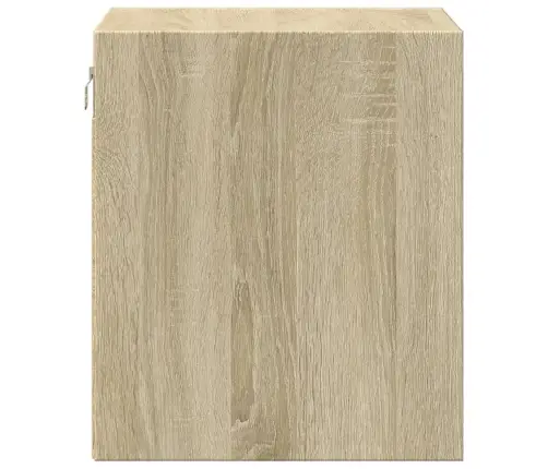 Sienas Naktsskapīši Ar Led Apgaismojumu, 2 Gab., Ozola Krāsa Vidaxl