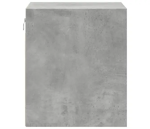 Sieninės Naktinės Spintelės Su Led, 2Vnt., Betono Pilkos