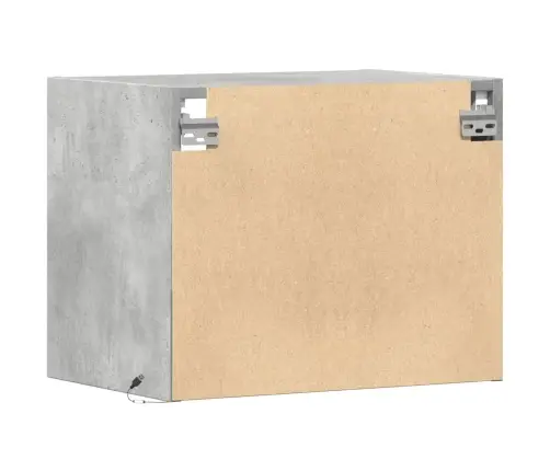 Sieninės Naktinės Spintelės Su Led, 2Vnt., Betono Pilkos