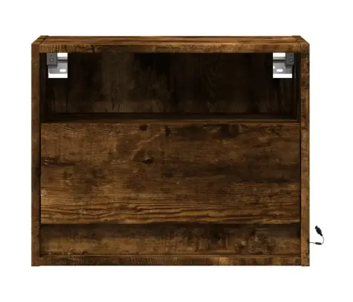 Sienas Naktsskapītis Ar Led Apgaismojumu, Ozola Krāsa Vidaxl