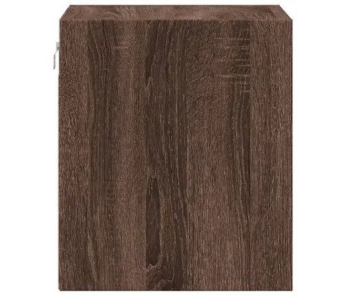 Sieninės Naktinės Spintelės Su Led, 2Vnt., Rudos Ąžuolo