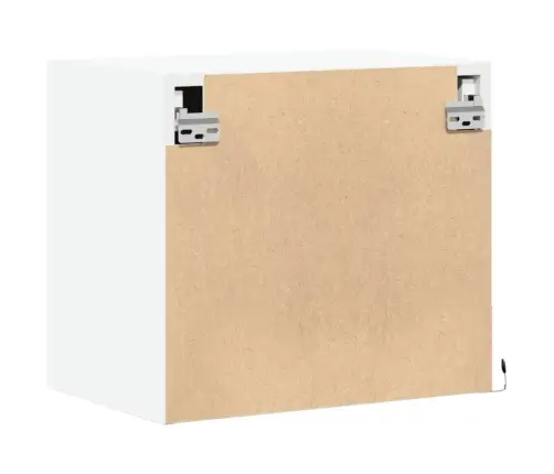 Sienas Naktsskapītis Ar Led Apgaismojumu, Balti Vidaxl