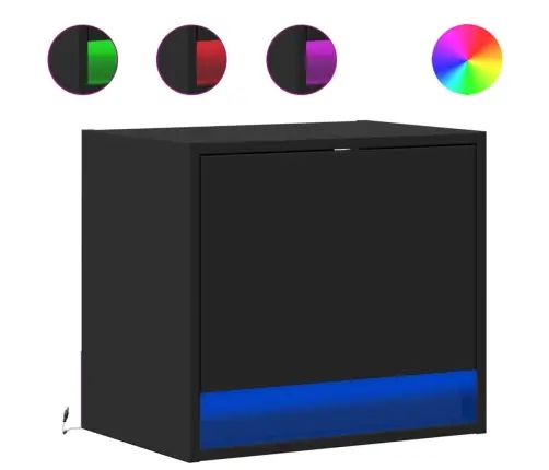 Seinale Kinnitatav Öökapp Led-Tuledega, Must