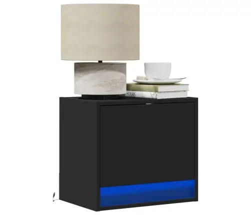 Seinale Kinnitatav Öökapp Led-Tuledega, Must