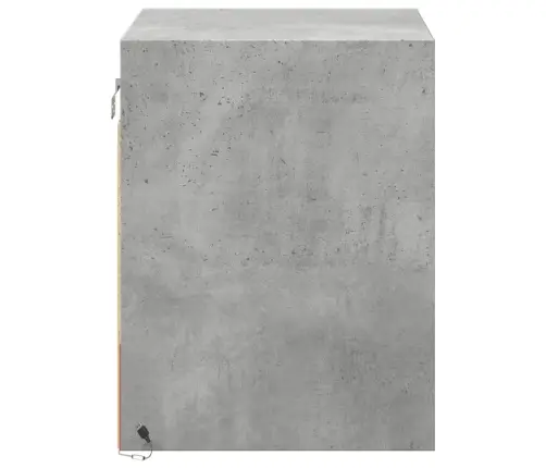 Sienas Naktsskapīši Ar Led Apgaismojumu, 2 Gab., Betona Pelēki Vidaxl