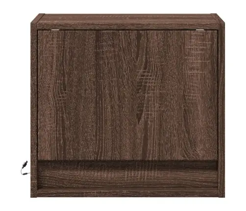 Sienas Naktsskapīši Ar Led Apgaismojumu, 2 Gab., Ozola Krāsa Vidaxl