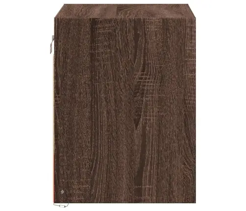 Sienas Naktsskapīši Ar Led Apgaismojumu, 2 Gab., Ozola Krāsa Vidaxl