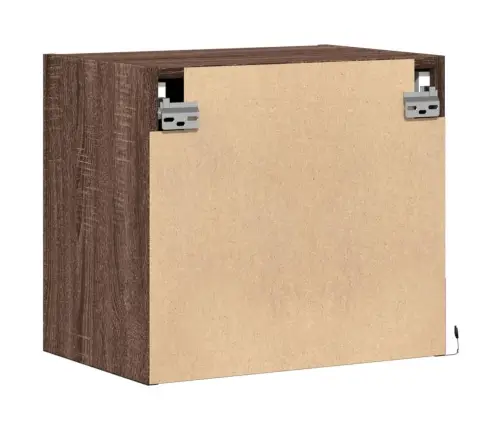 Sienas Naktsskapīši Ar Led Apgaismojumu, 2 Gab., Ozola Krāsa Vidaxl