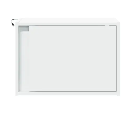 Sieninės Naktinės Spintelės Su Led, 2Vnt., Baltos