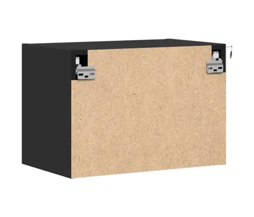 Sienas Naktsskapīši Ar Led Apgaismojumu, Melni Vidaxl