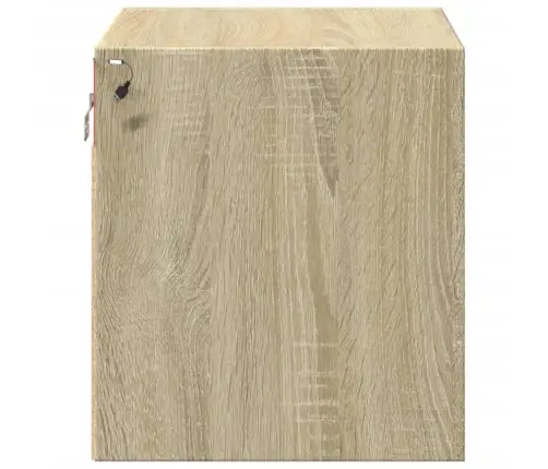 Seinale Kinnitatavad Öökapid Led-Tuledega 2 Tk, Sonoma Tamm