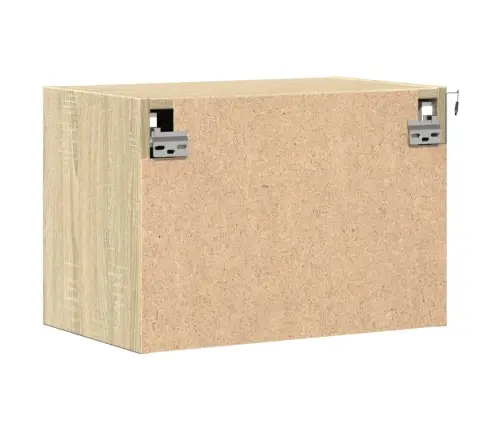 Seinale Kinnitatavad Öökapid Led-Tuledega 2 Tk, Sonoma Tamm