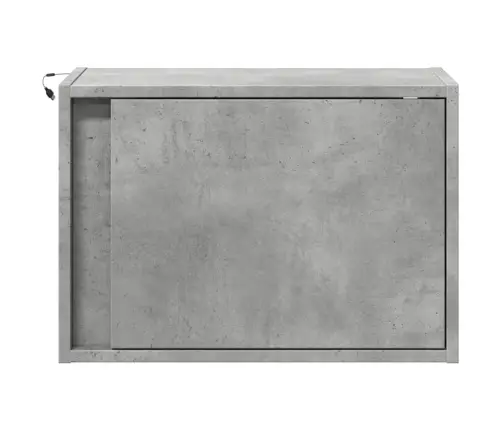 Sienas Naktsskapītis Ar Led Apgaismojumu, Betona Pelēks Vidaxl