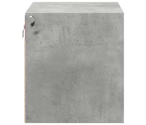 Sienas Naktsskapītis Ar Led Apgaismojumu, Betona Pelēks Vidaxl