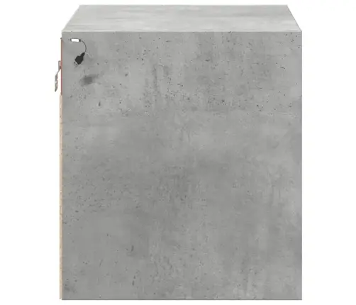 Sienas Naktsskapīši Ar Led Apgaismojumu, 2 Gab., Betona Pelēki Vidaxl