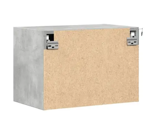 Sienas Naktsskapīši Ar Led Apgaismojumu, 2 Gab., Betona Pelēki Vidaxl