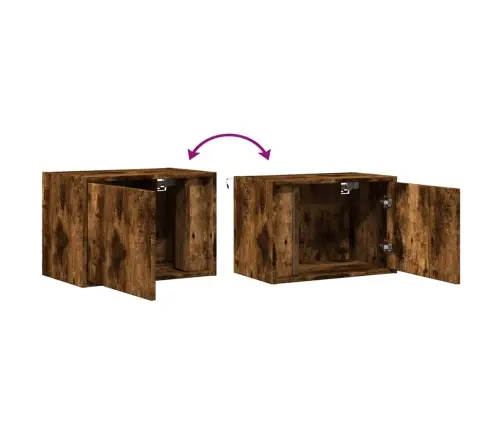 Sienas Naktsskapītis Ar Led Apgaismojumu, Ozola Krāsa Vidaxl