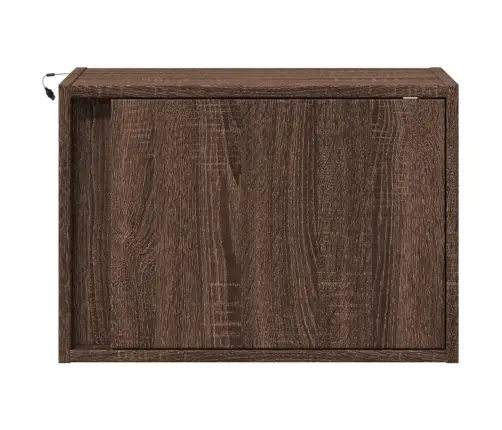 Sienas Naktsskapīši Ar Led Apgaismojumu, 2 Gab., Ozola Krāsa Vidaxl