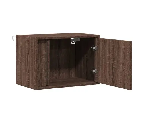 Sienas Naktsskapīši Ar Led Apgaismojumu, 2 Gab., Ozola Krāsa Vidaxl