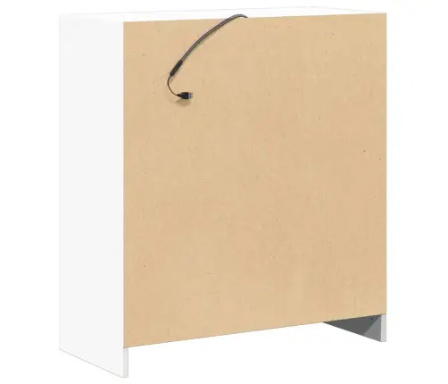 Kumode Ar Led, Balta, 77X34X85 Cm, Inženierijas Koks Vidaxl