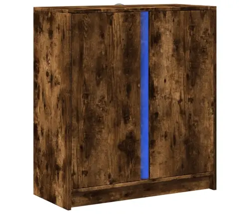 Šoninė Spintelė Su Led, Dūminio Ąžuolo, 77X34X85cm Mediena