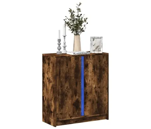Šoninė Spintelė Su Led, Dūminio Ąžuolo, 77X34X85cm Mediena