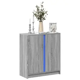 Šoninė Spintelė Su Led, Pilka Ąžuolo, 77X34X85cm Mediena
