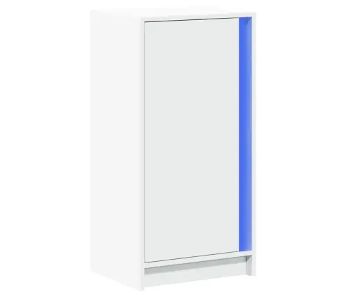 Kumode Ar Led, Balta, 42,5X34X85 Cm, Inženierijas Koks Vidaxl