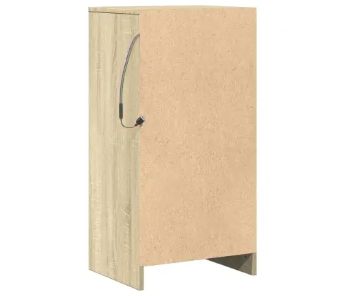 Kumode Ar Led, Ozolkoka Krāsa, 42,5X34X85 Cm, Inženierijas Koks Vidaxl