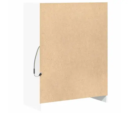 Kumode Ar Led, Balta, 77X34X100 Cm, Inženierijas Koks Vidaxl