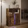 Šoninė Spintelė Su Led, Dūminio Ąžuolo, 77X34X100cm Mediena