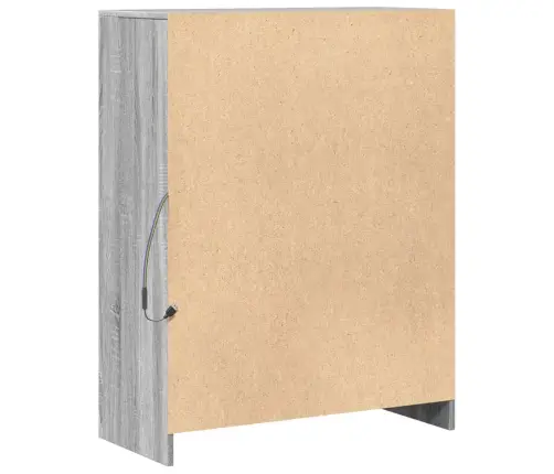 Šoninė Spintelė Su Led, Pilka Ąžuolo, 77X34X100cm Mediena