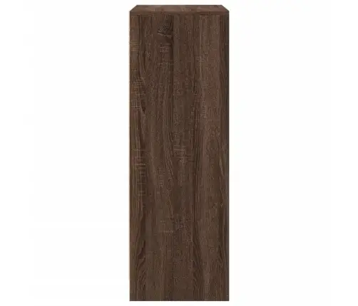 Kumode Ar Led, Brūna Ozola, 77X34X100 Cm, Inženierijas Koks Vidaxl