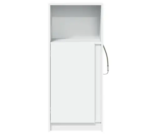 Kumode Ar Led, Balta, 42,5X34X100 Cm, Inženierijas Koks Vidaxl