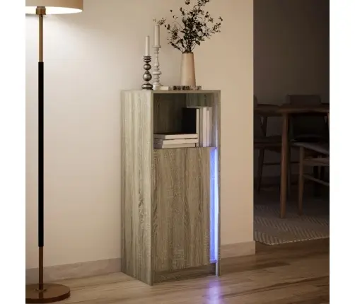 Šoninė Spintelė Su Led, Ąžuolo, 42,5X34X100cm Apdirbta Mediena