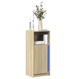 Kumode Ar Led, Ozolkoka Krāsa, 42,5X34X100Cm, Inženierijas Koks Vidaxl